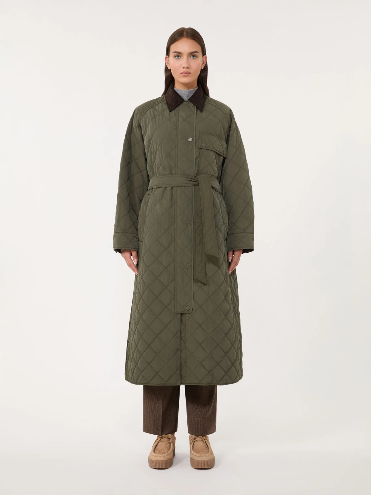 WEEKEND MAX MARA CAPPOTTO IMBOTTITO COCCOLE KAKI