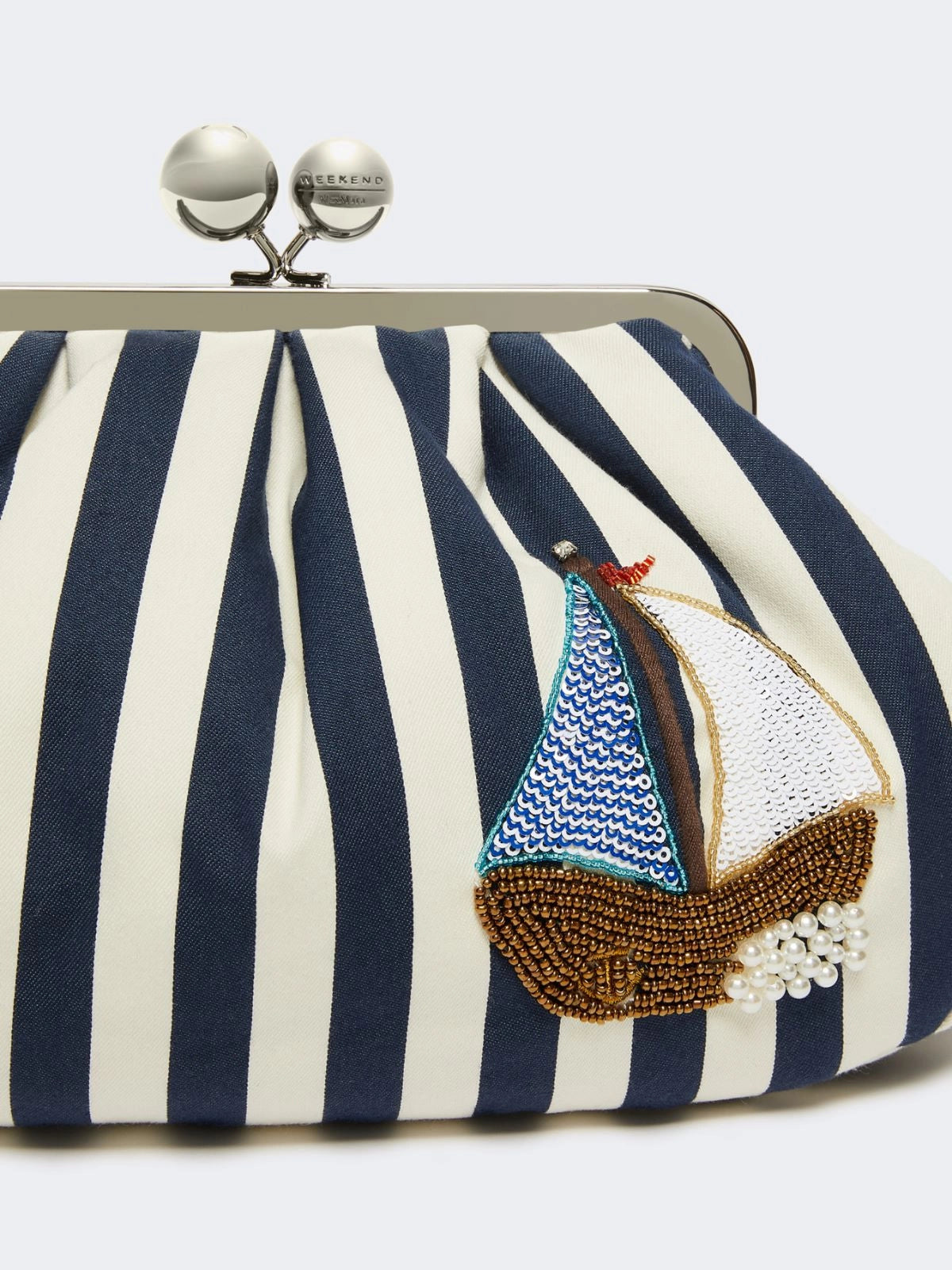 WEEKEND MAX MARA BORSA GERUSIA RIGHE BLU