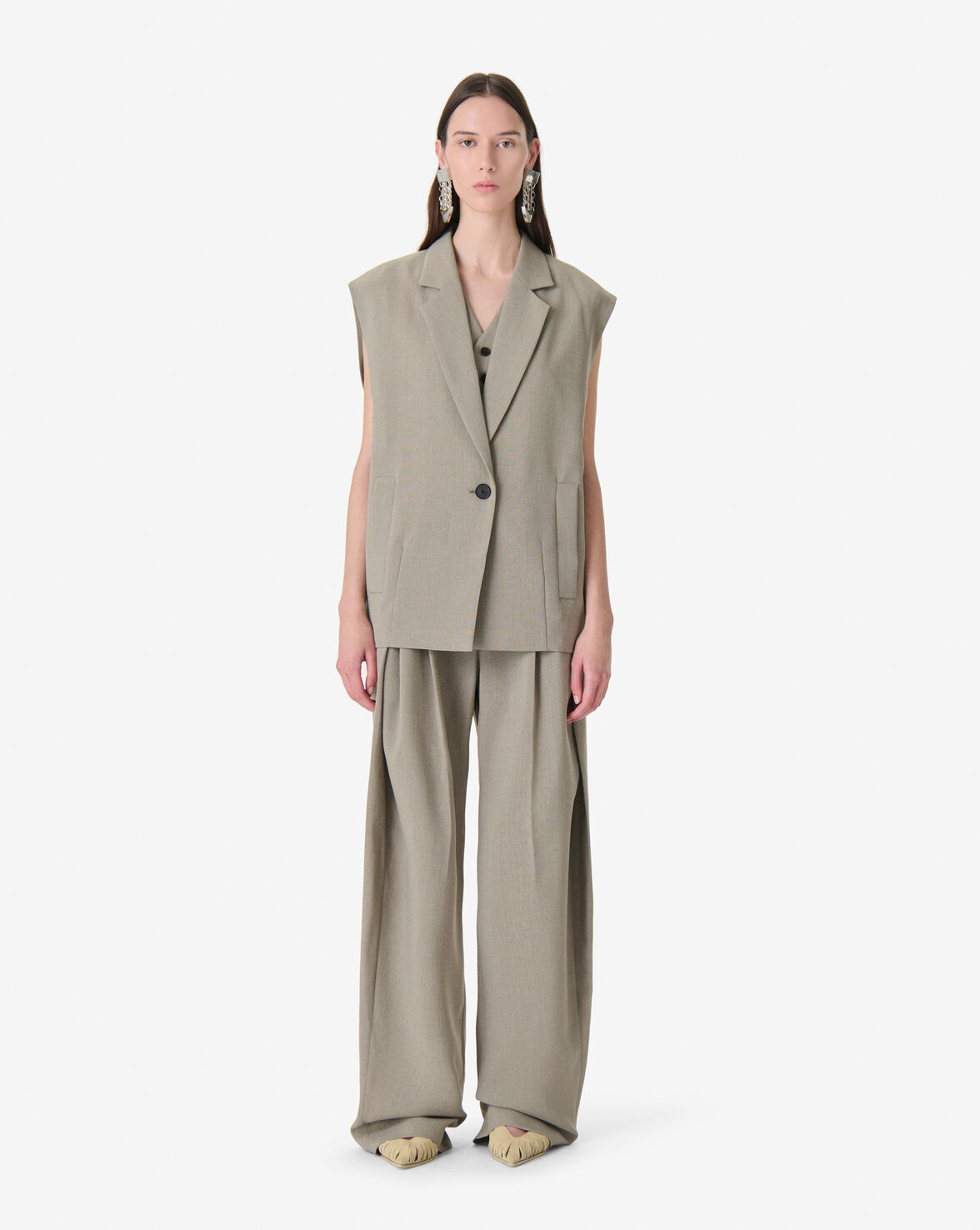 IRO GIACCA SOLEDAD OLIVE GREEN
