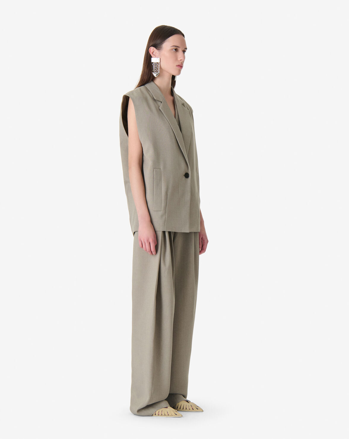 IRO GIACCA SOLEDAD OLIVE GREEN