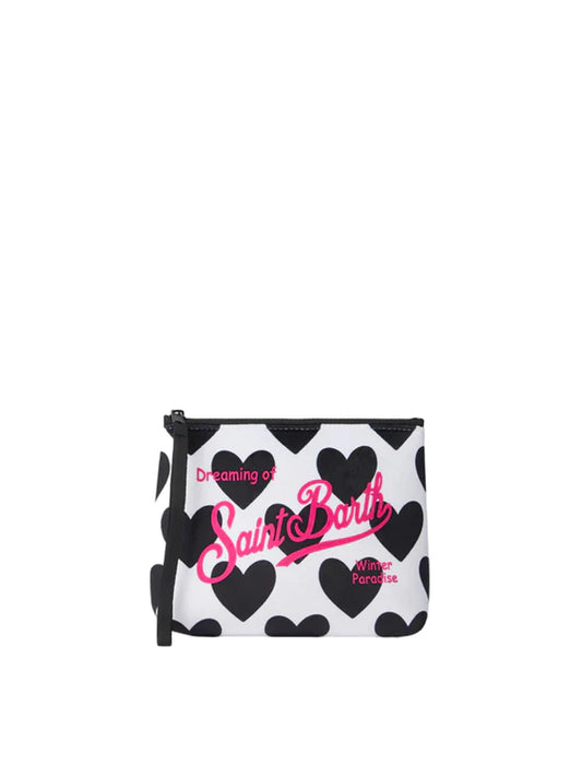 MC2 ST.BARTH POCHETTE ALINE CUORI NERI