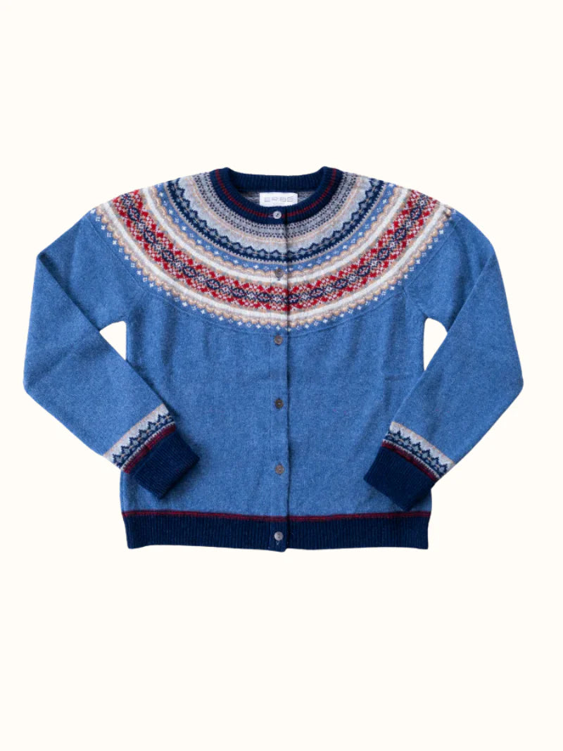 ERIBE' CARDIGAN ALPINE SHORT BLUE MORNING