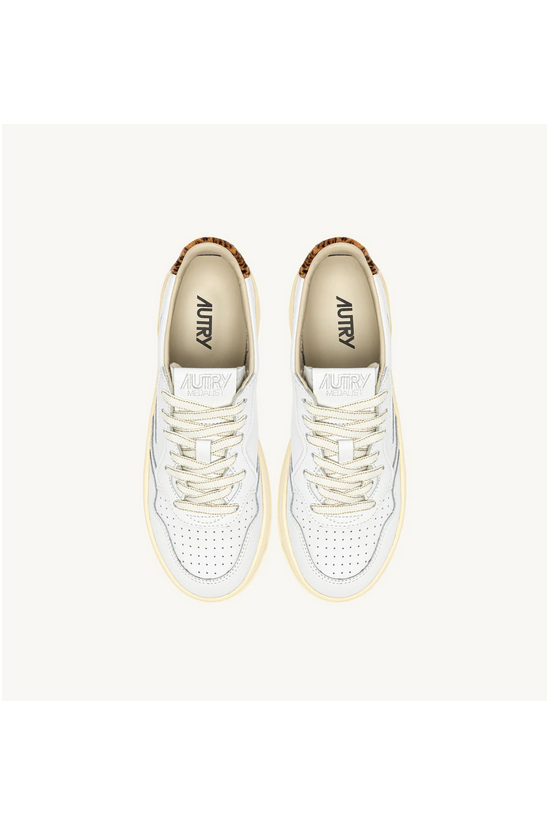 AUTRY SNEAKERS PALTFORM WHITE LEOPARD