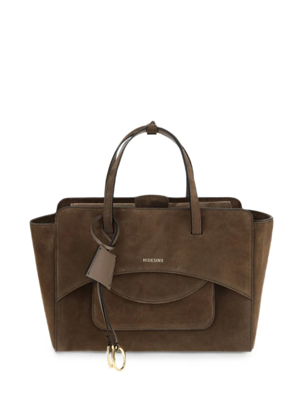 HIDESINS BORSA FLAP M SUEDE CHOCOLAT