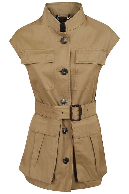 DRIES VAN NOTEN GILET VENTURA CAMEL
