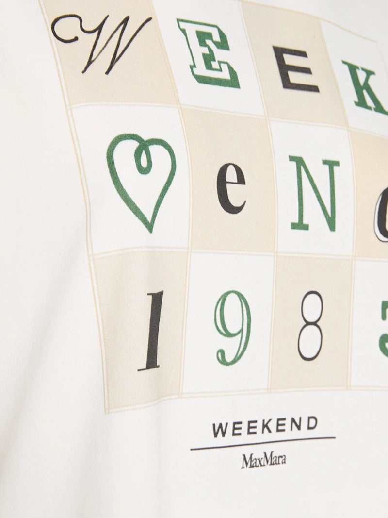 WEEKEND MAX MARA T SHIRT TEIERA LETTERE