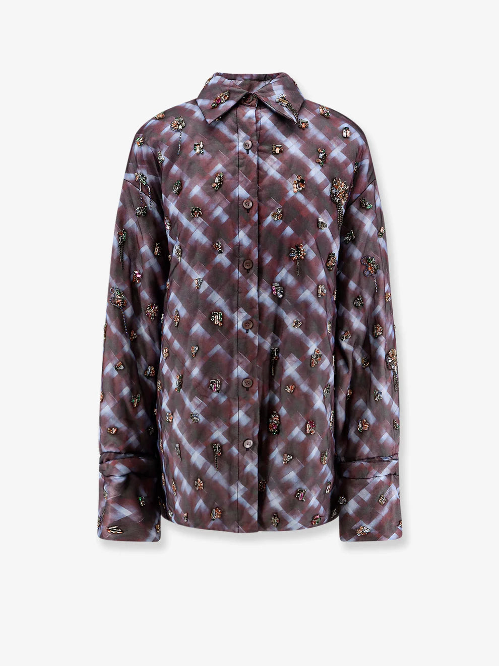 DRIES VAN NOTEN CAMICIA CARTAN PURPLE