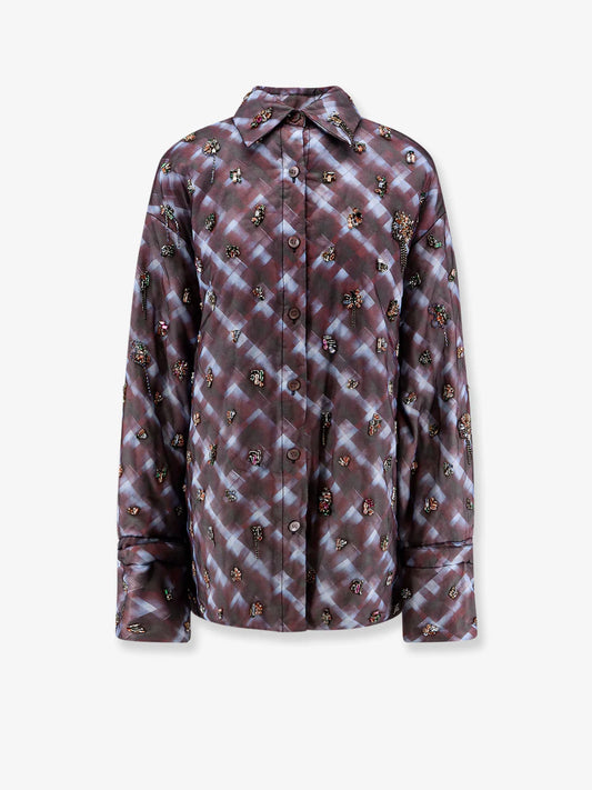 DRIES VAN NOTEN CAMICIA CARTAN PURPLE