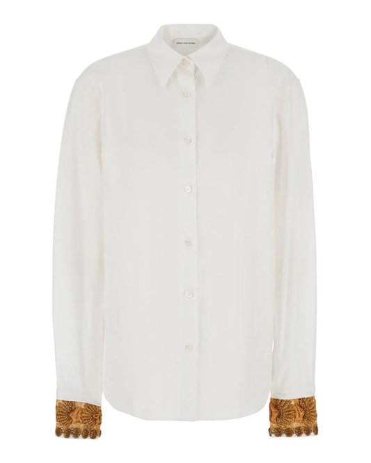 DRIES VAN NOTEN CAMICIA CHLORIS WHITE