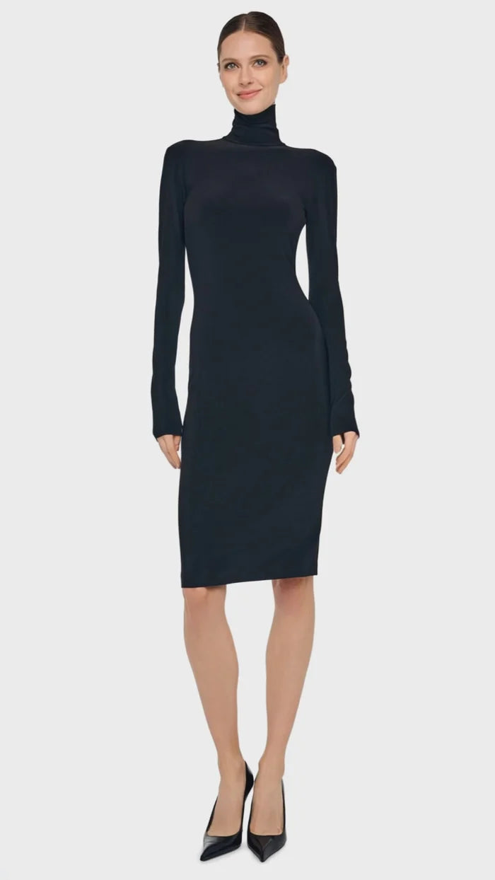 NORMA KAMALI ABITO MIDI  M/LUNGA BLACK