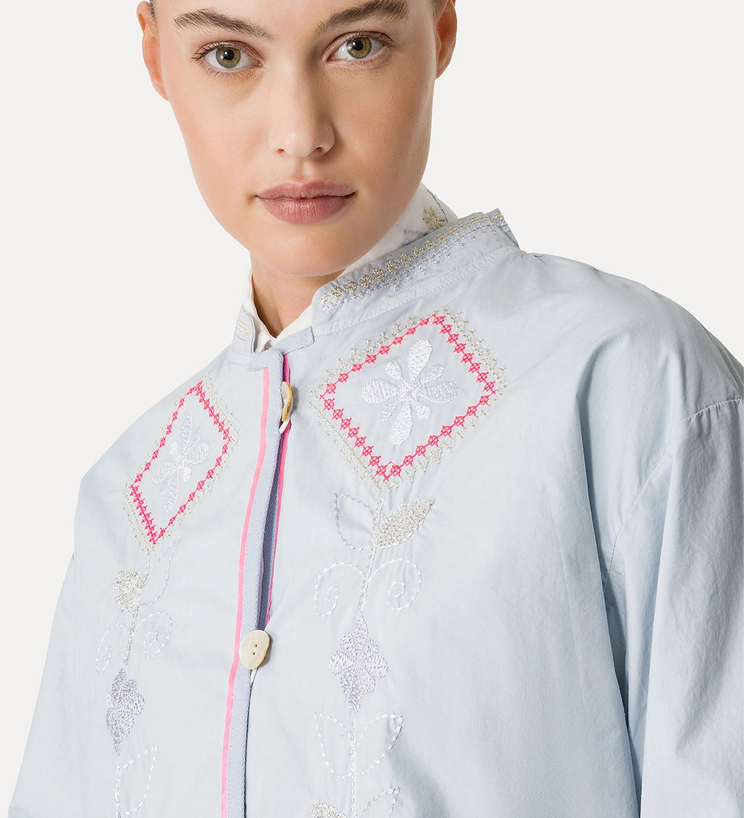 FORTE FORTE CAMICIA RICAMO RUGIADA