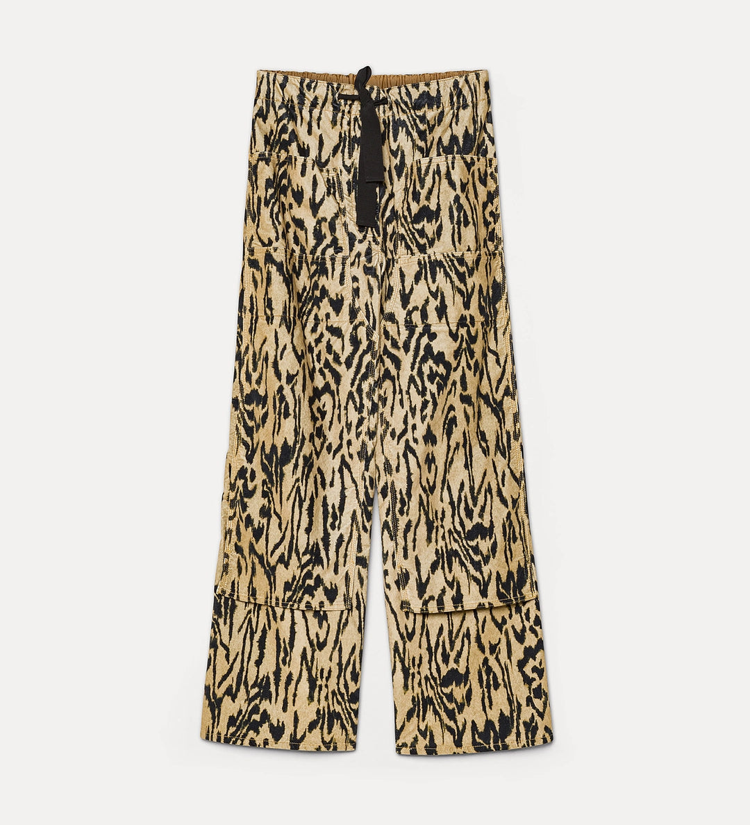 FORTE FORTE PANTALONE CARGO ANIMALIER