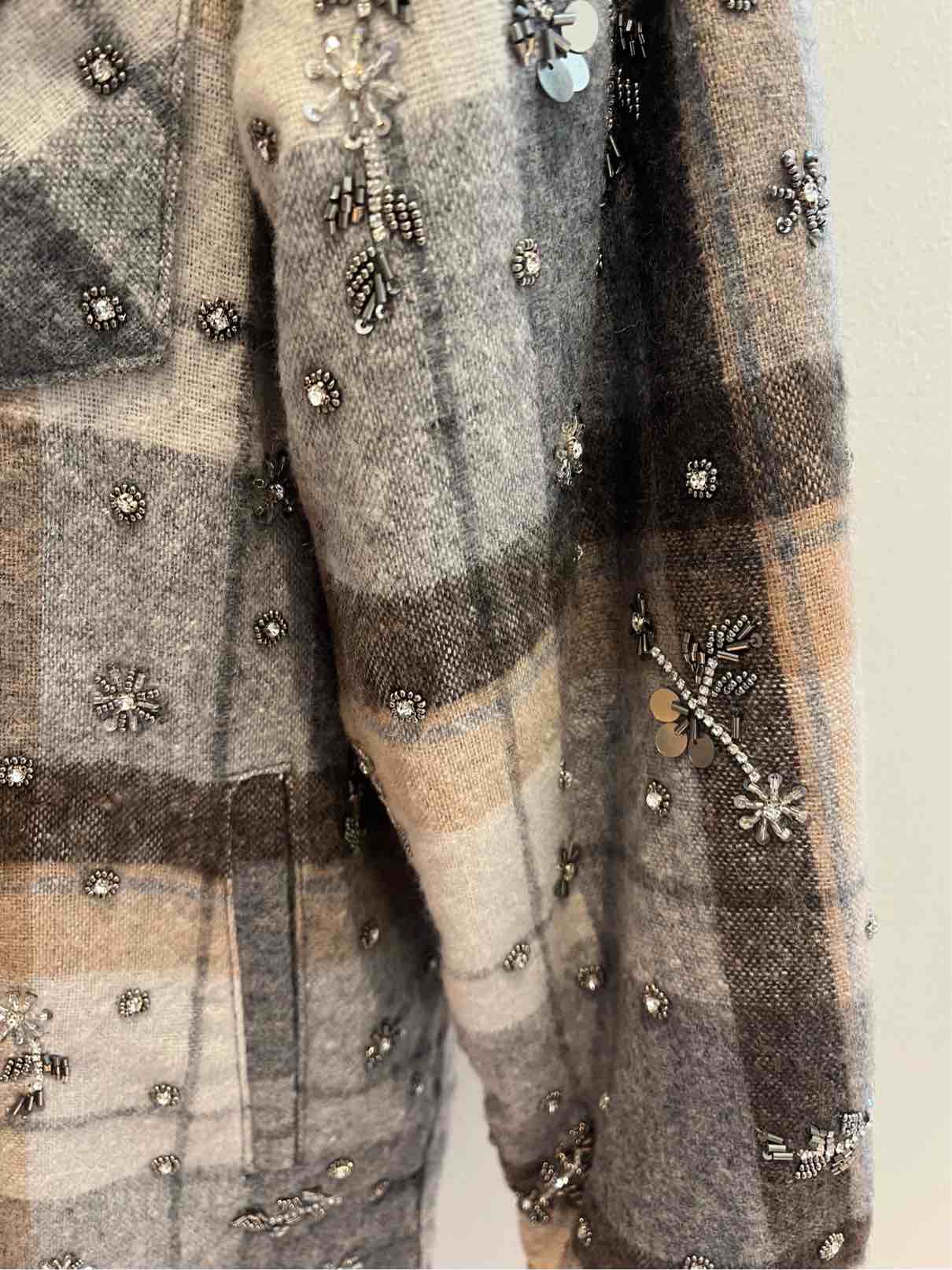 SPACE COWBOY IN TARTAN SHIRT GIUBBINO GREY