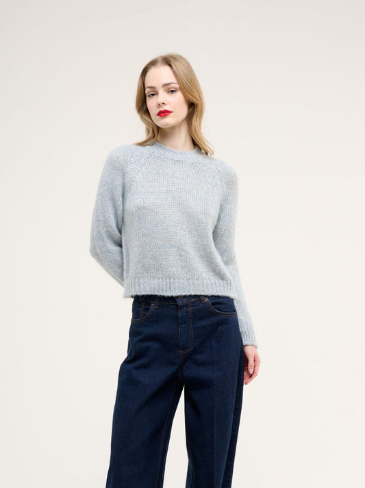 CROCHE' MAGLIONE LUX CELESTE