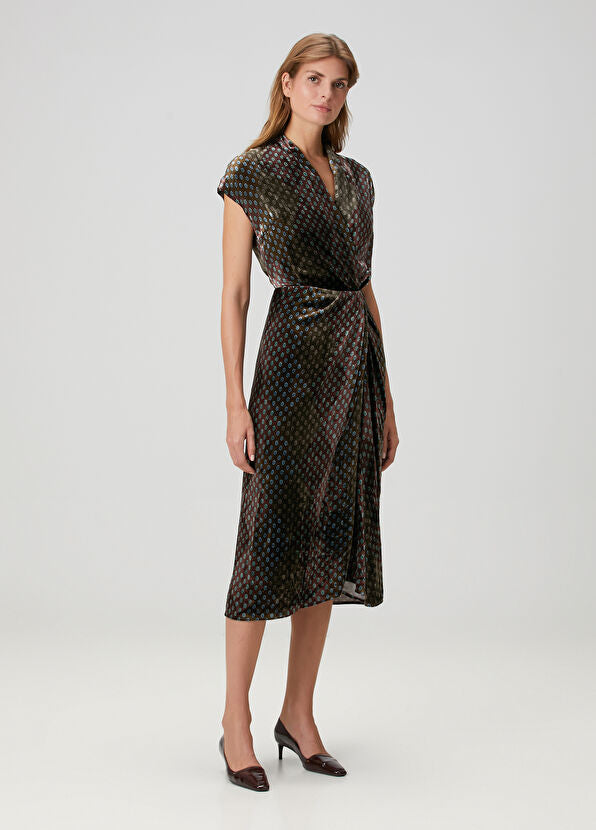 DRIES VAN NOTEN ABITO DILIAN KHAKI