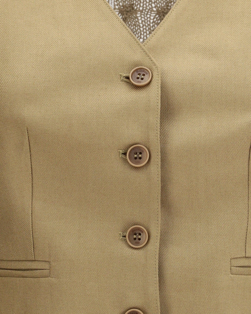 MAX MARA GILET CALIBRI DESERTO