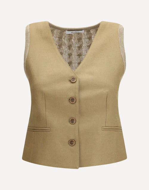 MAX MARA GILET CALIBRI DESERTO