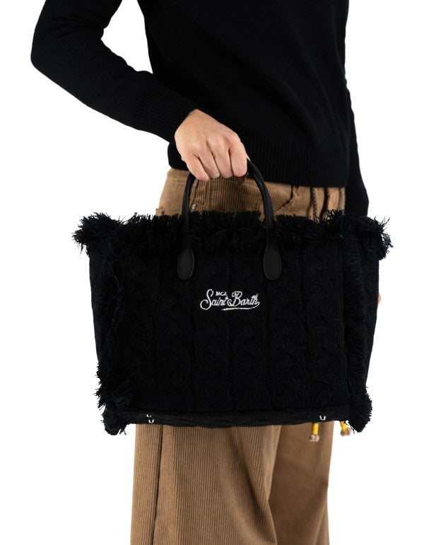 MC2 ST.BARTH BORSA COLETTE WOOL BRAID BLACK