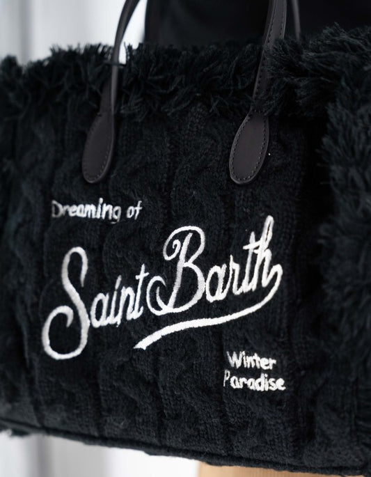 MC2 ST.BARTH BORSA COLETTE WOOL BRAID BLACK