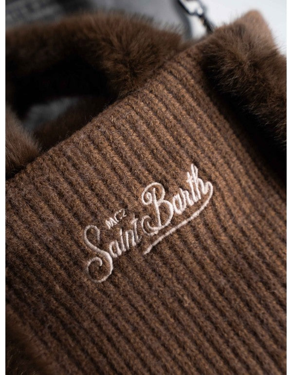 MC2 ST.BARTH BORSA VANITY COLETTE FUR BROWN