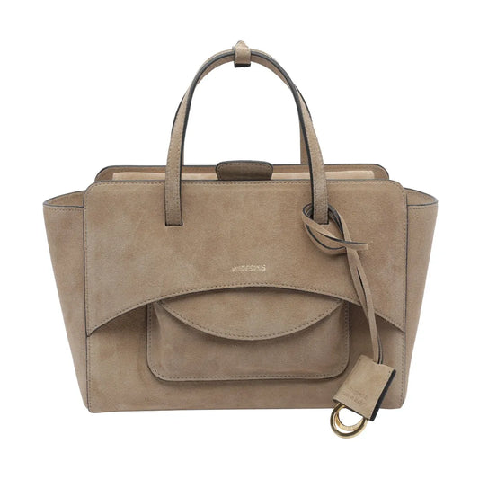 HIDESINS BORSA FLAP M SUEDE CAMEL