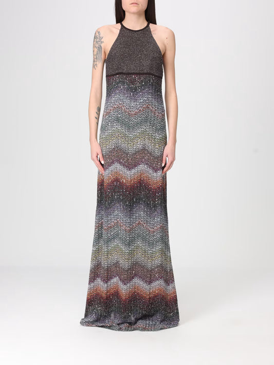 MISSONI ABITO LUNGO SMANICATO ZIG ZAG