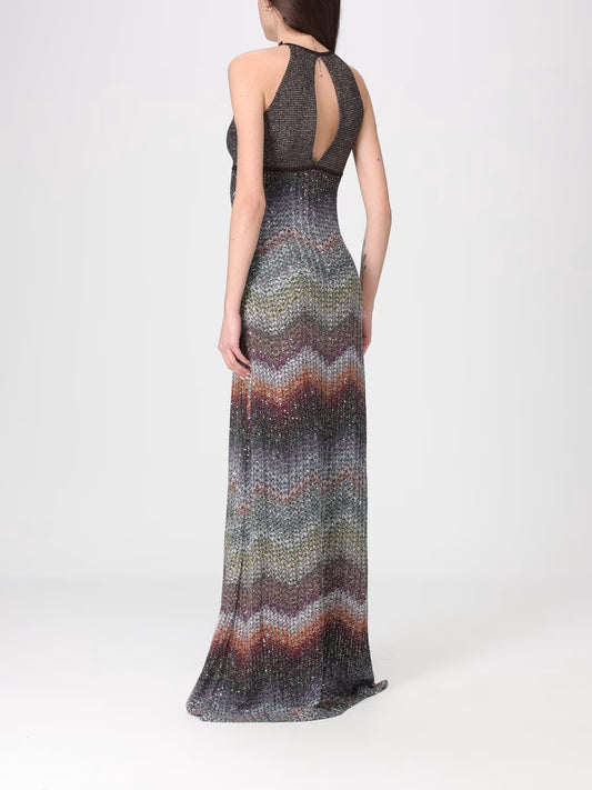 MISSONI ABITO LUNGO SMANICATO ZIG ZAG