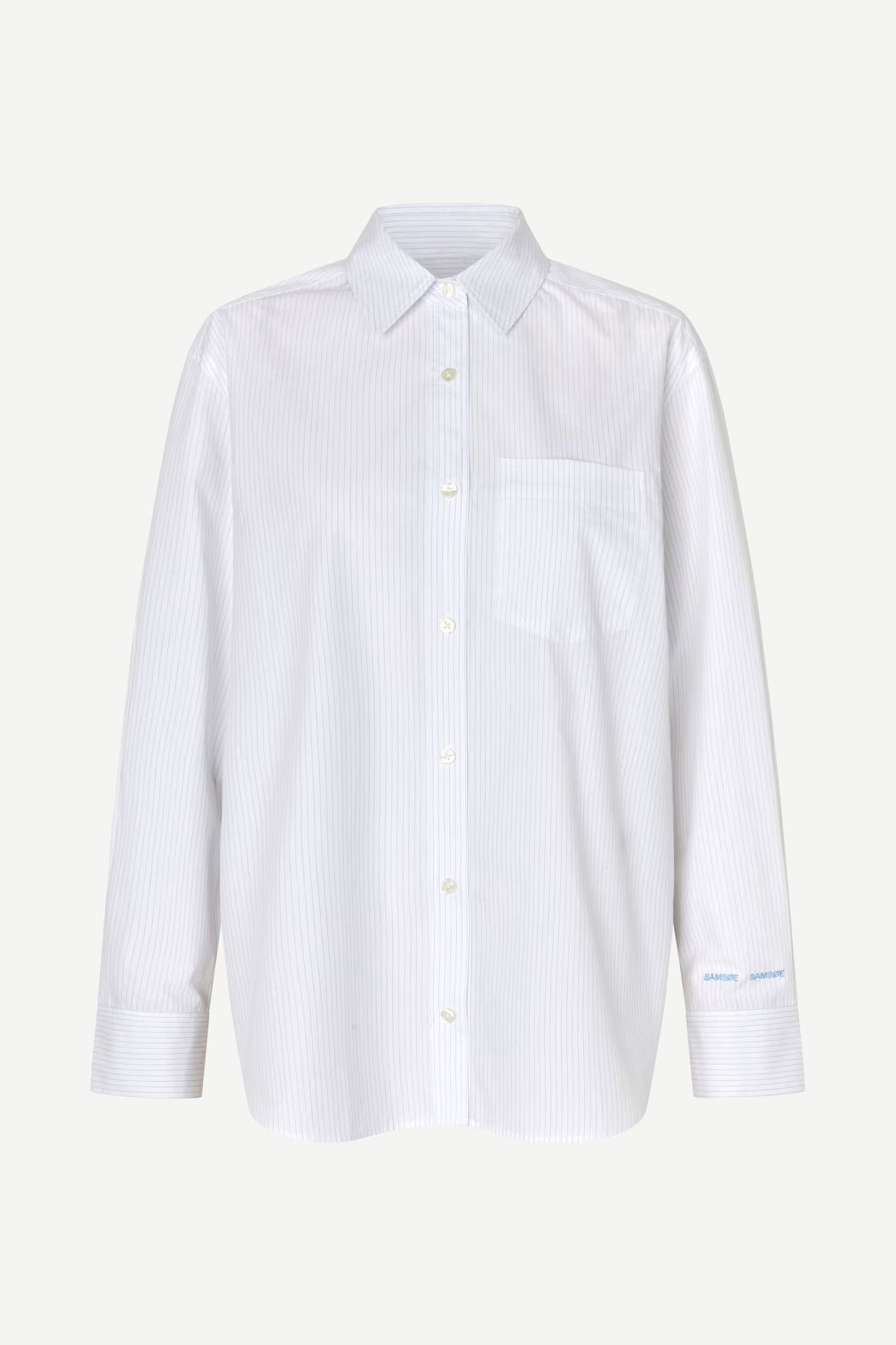 SAMSOE SAMSOE CAMICIA SALOVA WHITE PINSTRIPE