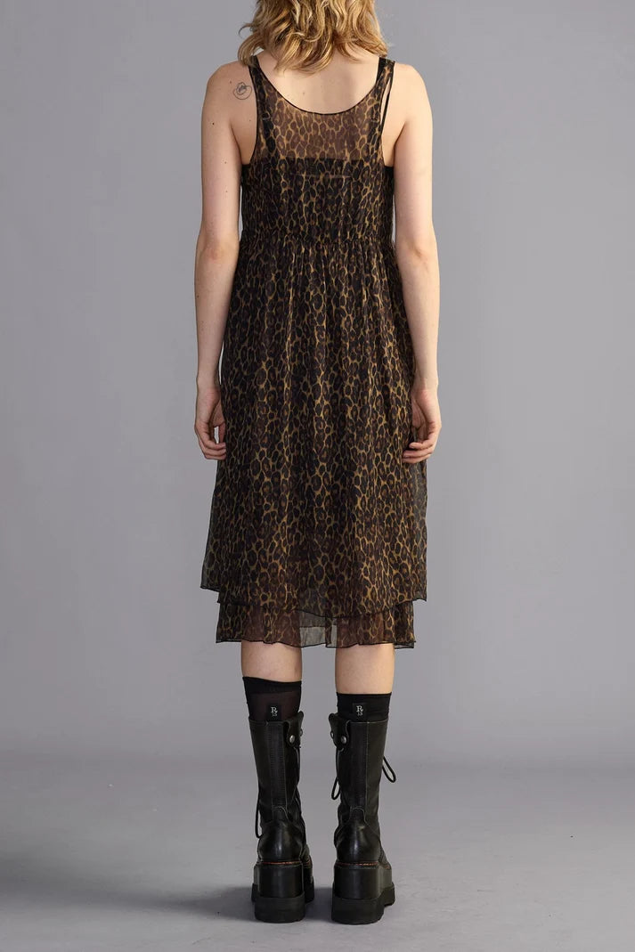 R13 ABITO CANOTTA LEOPARD
