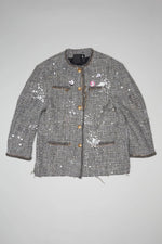 R13 GIACCA SLOUCH TWEED