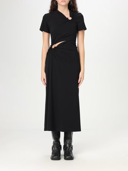 RABANNE ABITO LUNGO CUT OUT BLACK
