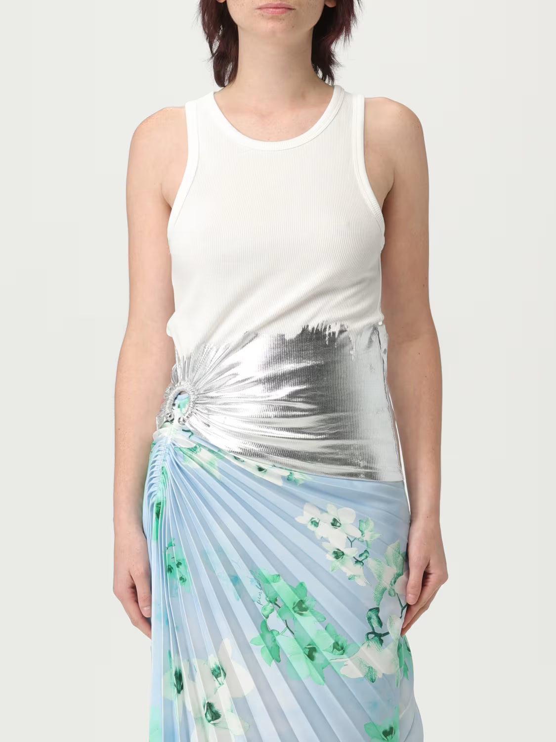 RABANNE CANOTTA ANELLO WHITE SILVER