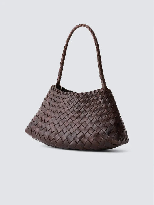 DRAGON DIFFUSION BORSA ROSANNA MINI S.CROCE DK BROWN