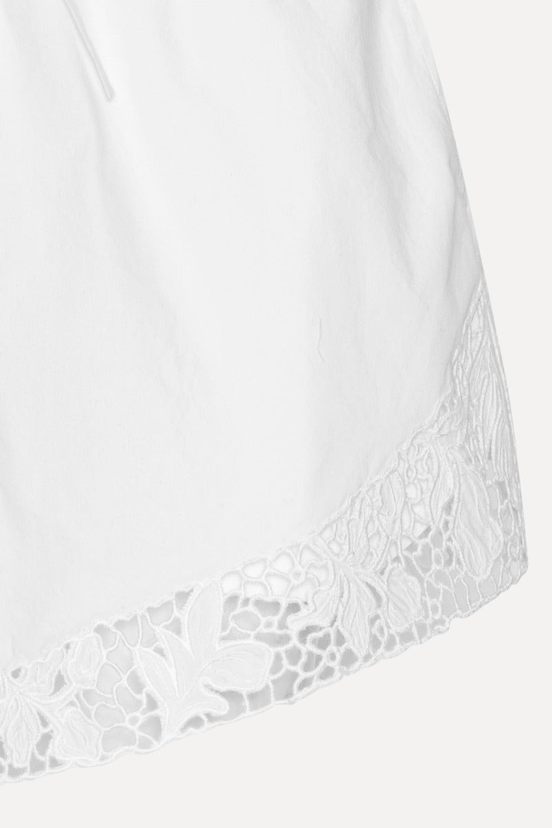 ROTATE SHORT RICAMO WHITE