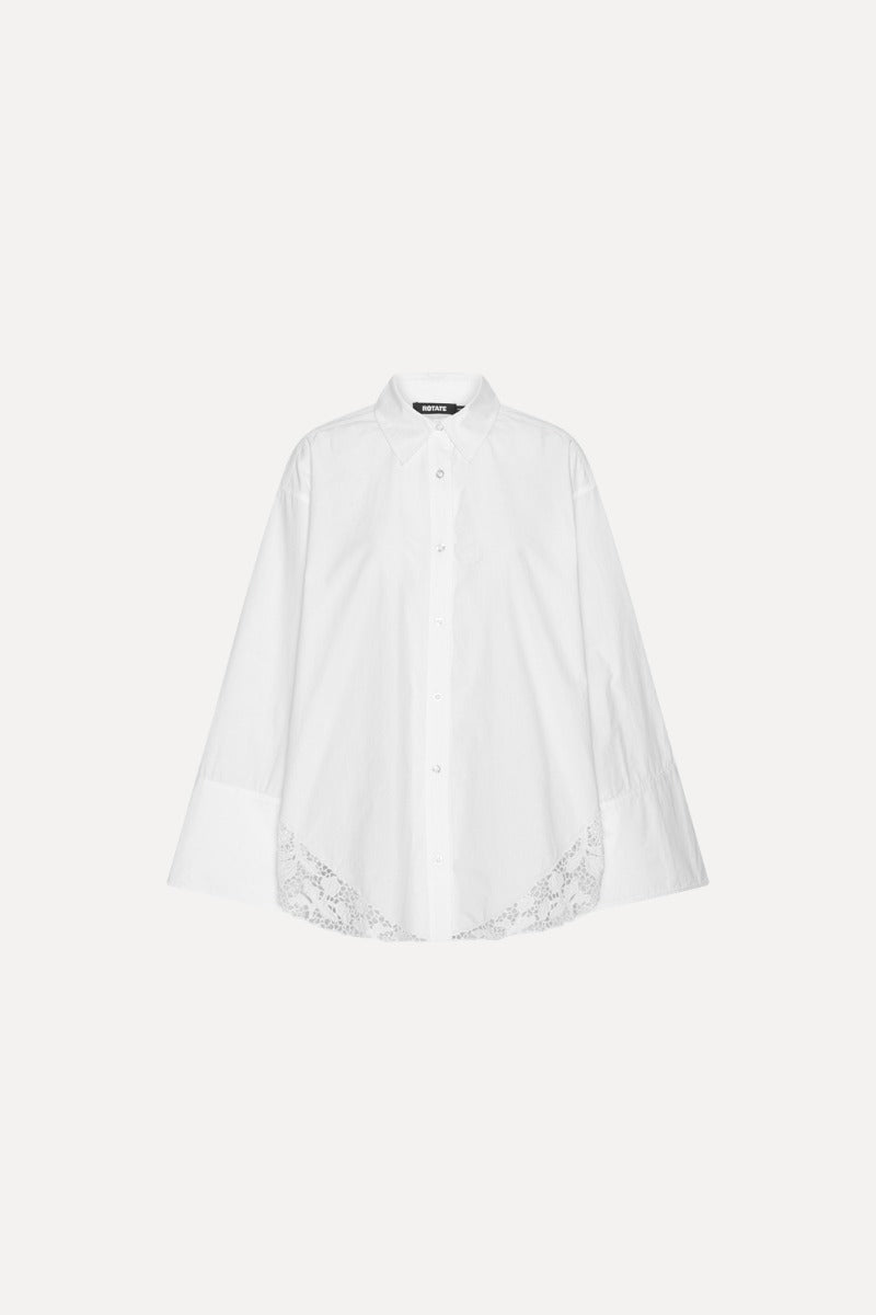 ROTATE CAMICIA OVERSIZE PIZZO WHITE
