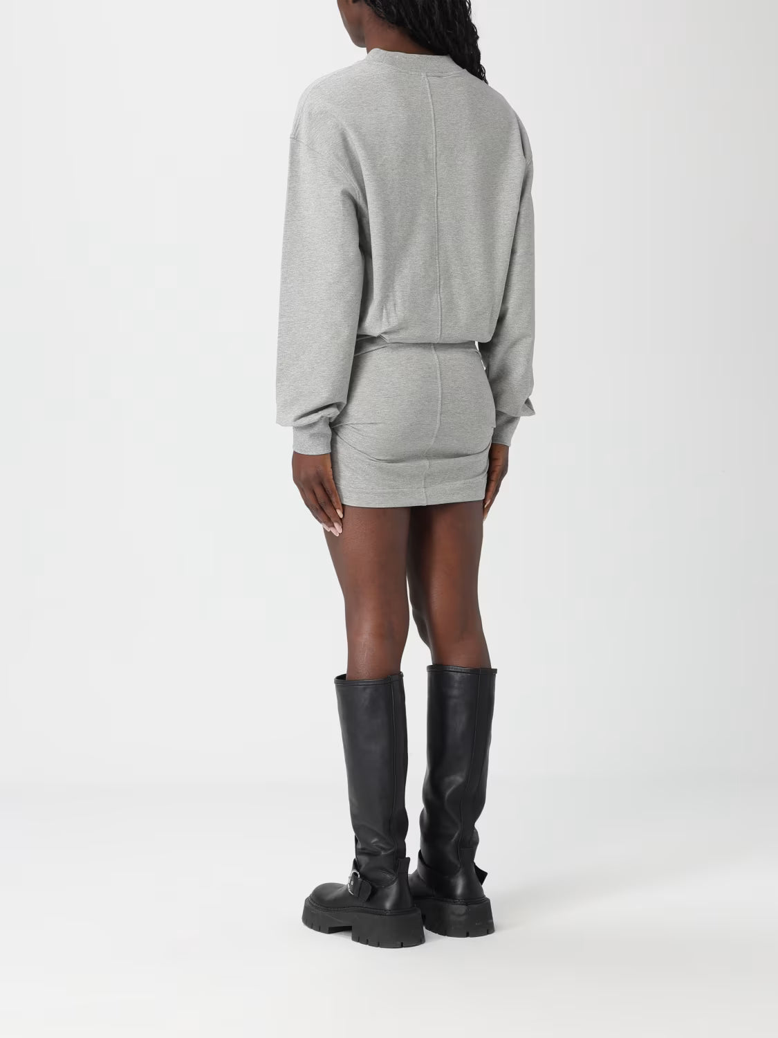 THE ATTICO ABITO MINI FELPA GREY