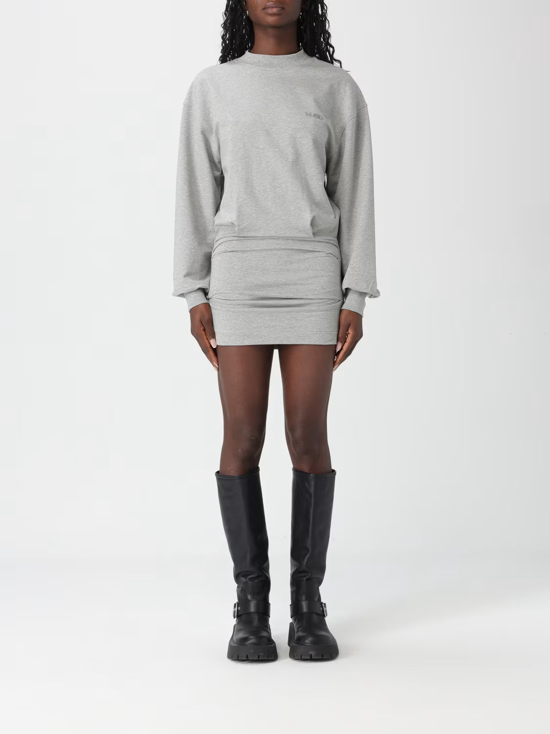 THE ATTICO ABITO MINI FELPA GREY