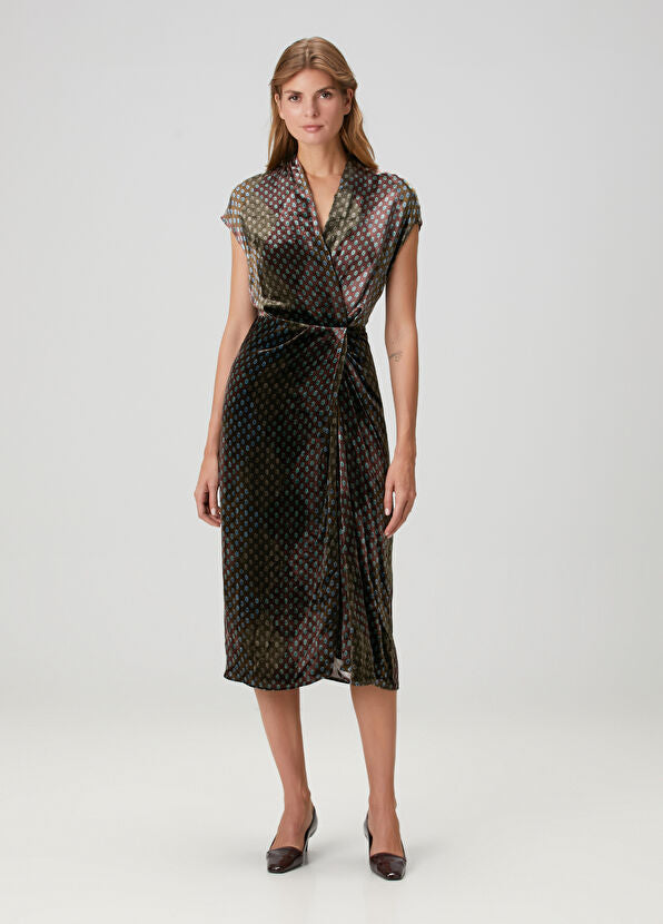 DRIES VAN NOTEN ABITO DILIAN KHAKI