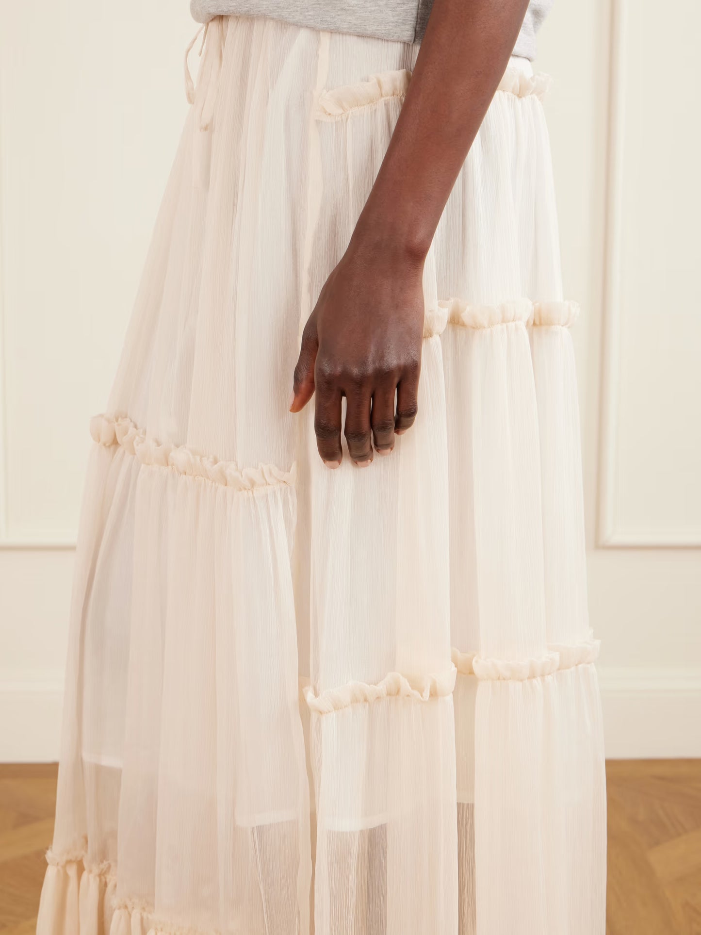 DRIES VAN NOTEN GONNA SUNIA BIS ECRU