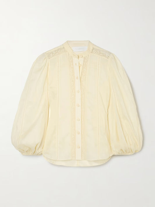 ZIMMERMANN CAMICIA HALLIDAY LACE